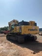 Back corner of used Excavator in yard,Back of used Excavator,Used Komatsu Excavator